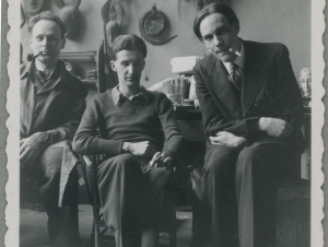 Sochař Alexandr Golovin a básníci Anatolij Steiger a Vladimir Mansvětov, 1935, Památník národního písemnictví